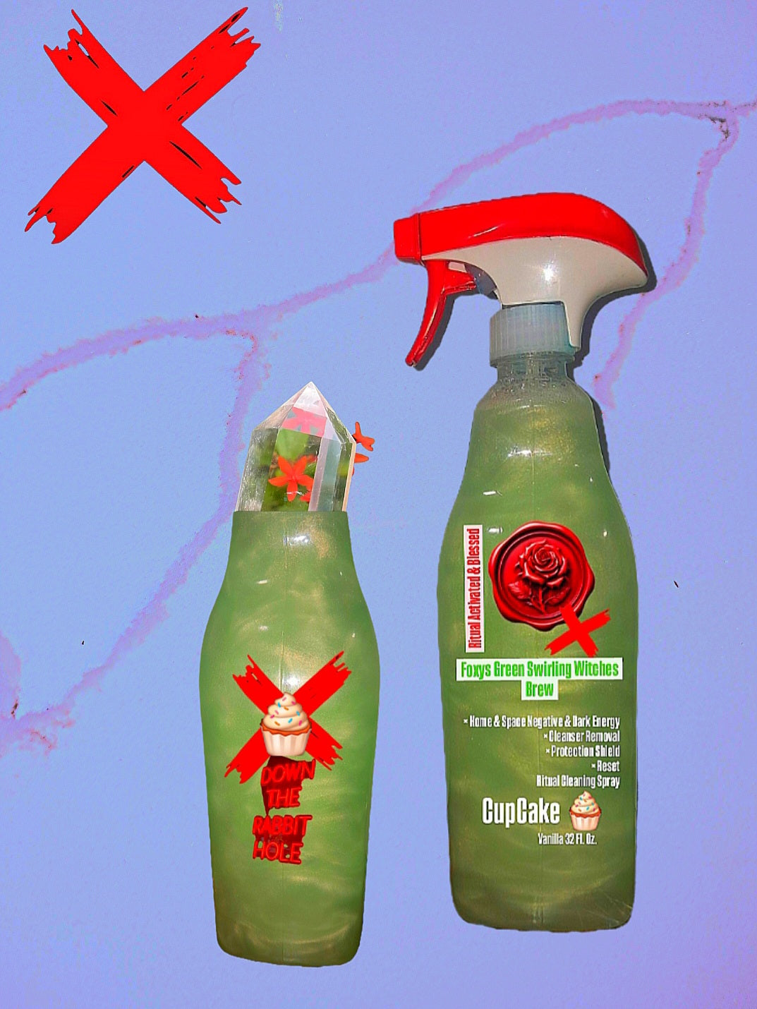 Sweet CupCake Escape - Green Witches Brew - Ritual Cleansing & Energy Clearing / Protection Spray For Removal Of Spiritual Attacks & Shielding Of Continuing