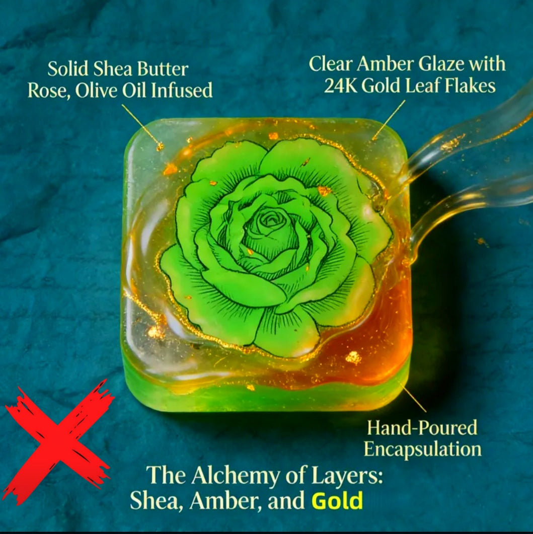 Golden Aftermath Of Warfare - Removal Of Blockages- Taking Back Power & Control - Lucky Shifting & Protecting Harmony / Blessings - Ritual Activated & Blessed Purple Golden Rose Soap