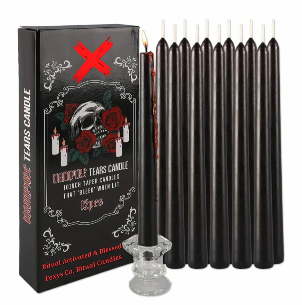 Blood Of A Angel To Bind / Protect Love & Karmic Repellent Of Demons & Vampires & Siphoning / Road Blocks / Bad Luck - Ritual Activated & Blessed Blood Candles - Set Of 12