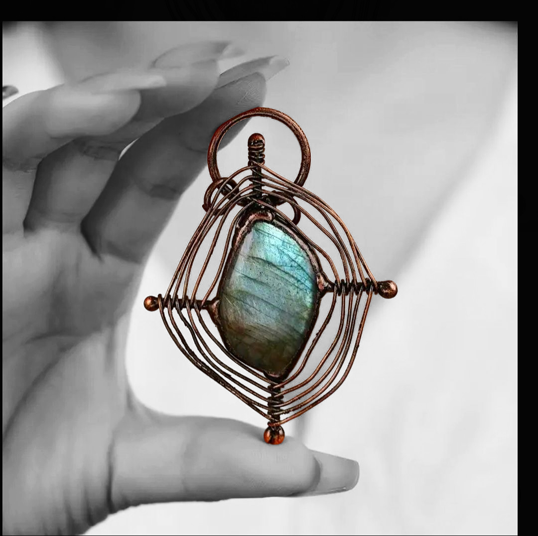 Web Of Abundance Labradorite - Powerful Ritual Activated & Blessed Necklace
