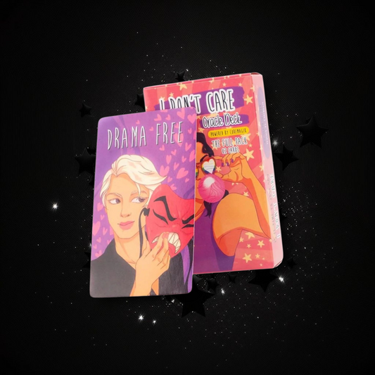 I Dont Care Oracle Deck & Ritual Reading Elixir & Activated Crystal