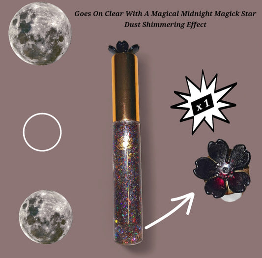 Midnight Magic - Galaxtic Star Dust - Clear Ritual Activated & Blessed - Instant Manifestation & Cleansing Energy Lip Gloss