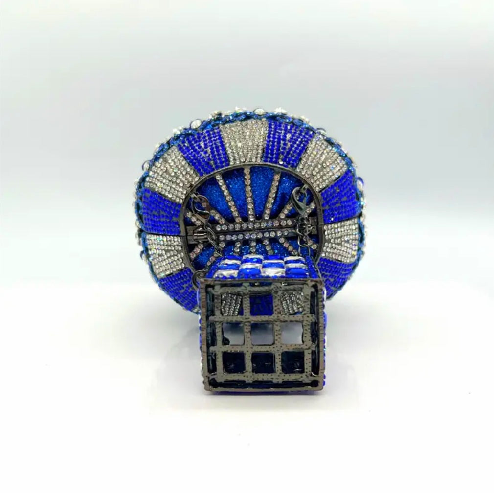 The Sky Isnt The Limit - Magnetic Abundance & Luck Transmuter - Dark Blue / Sliver / White Ritual Activated & Blessed Hot Air Ballon Purse