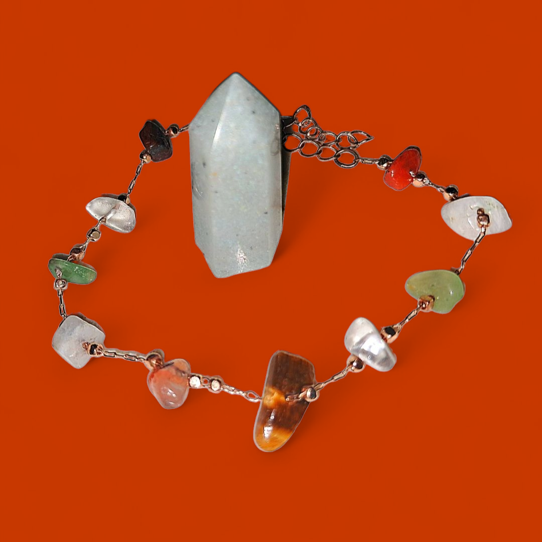Golden Chakras Crystal Ritual Anklet