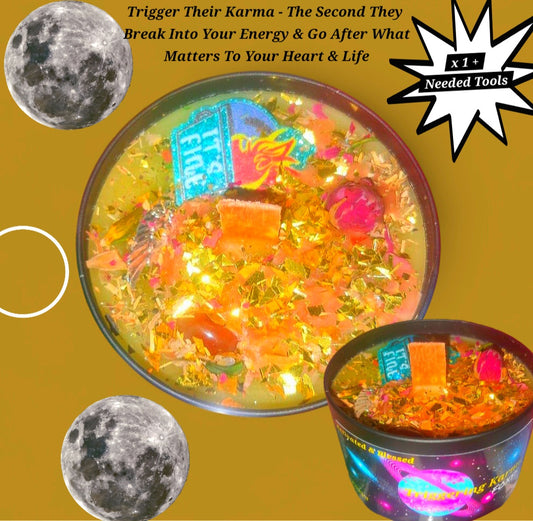 Trigger Their Karma The Second They Break Into Your Energy - Powerful Ritual Candle