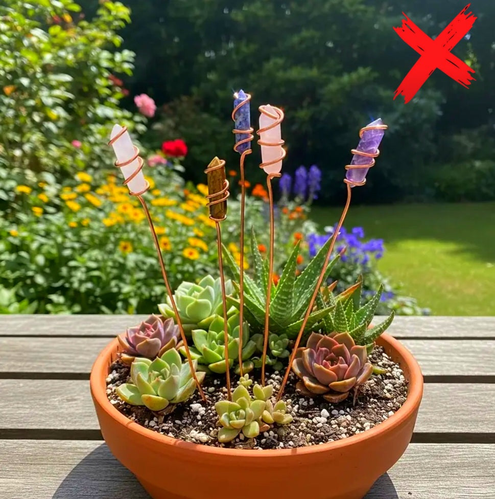 Warding Off Negativity - Plant Energizing & Transmuting Ritual Crystal Sticks - Activated & Blessed For Home / Office & All People & Pets - Set Of 4 Per Order
