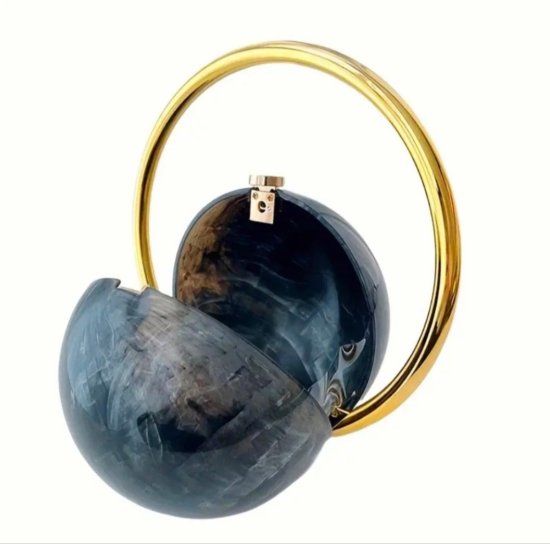 Transmuting Energy Amplifying Bubble - Blue / Gold / Greenish Ritual Activated & Blessed Purse