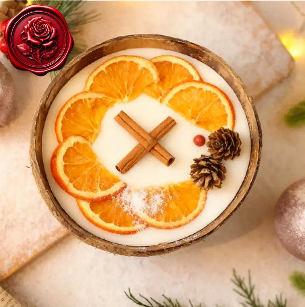 Back Off My Life & Energy - Removing Blockages - Protection & Lucky Doors & Roads Opening - Coconut Holder - Orange Vanilla Cinnamon - Ritual Candle Activated & Blessed