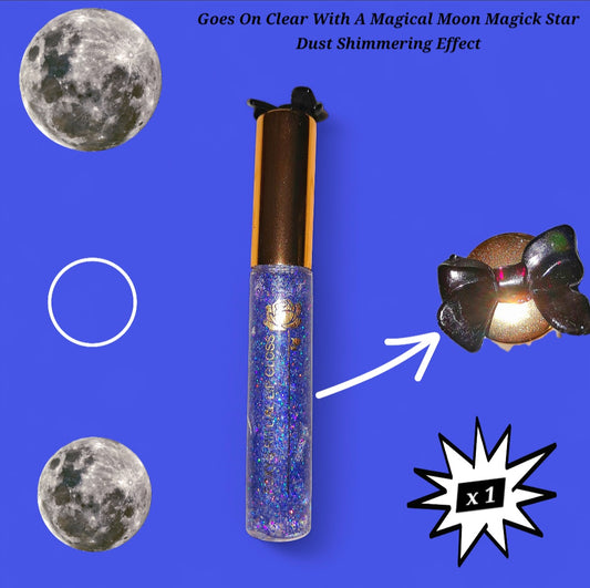 Moon Magic - Blue Galaxtic Star Dust - Clear Ritual Activated & Blessed - Instant Manifestation & Cleansing Energy Lip Gloss