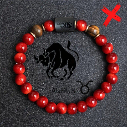 Unstoppable Taurus Red Agate & Tigers Eye - Protection Over Lucky Energy & Balance - Transmuting Ritual Bracelet Activated & Blessed