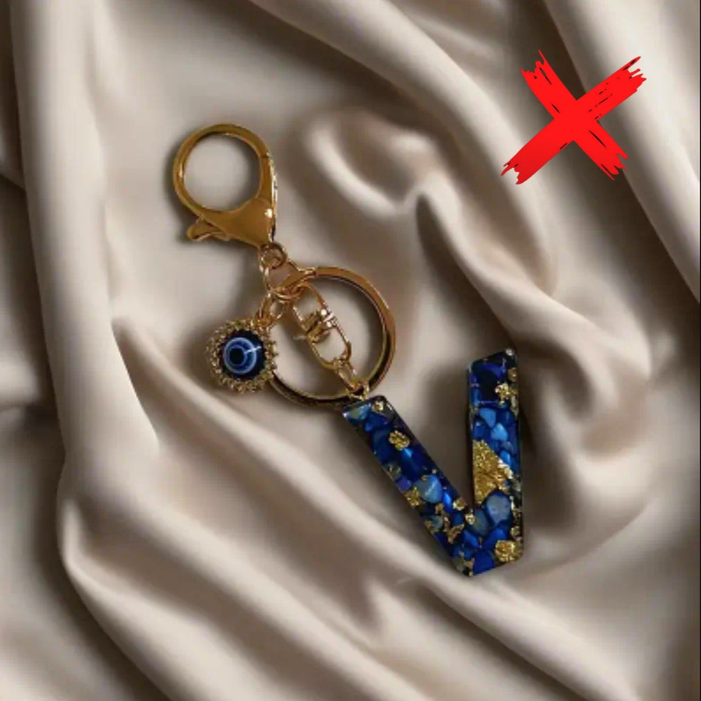 Evil Eye Energy Shielder - V - Ritual Activated & Blessed - Protection & Transmuting Keychain - Home, Vechile, Kids, Travels