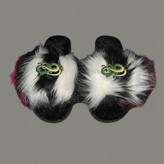 Every Step Counts - Hot Pink / White / Black Ritual Manifesting & Protection Activated & Blessed Slides