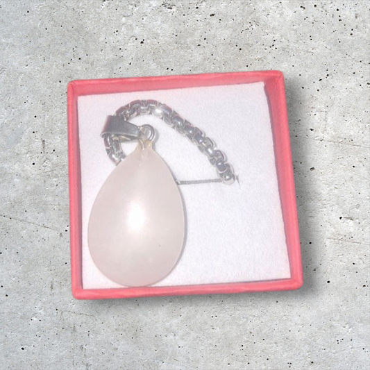 Rose Quartz Sterling Sliver Snake Chain Ritual Necklace