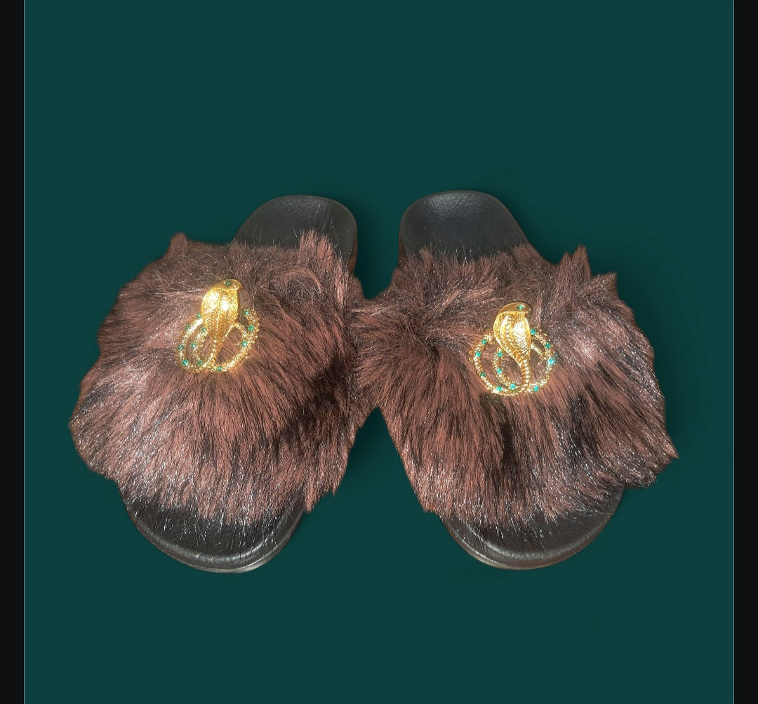 Every Step Counts - Mocha Bear Brown/Black Ritual Manifesting & Protection Activated & Blessed Slides